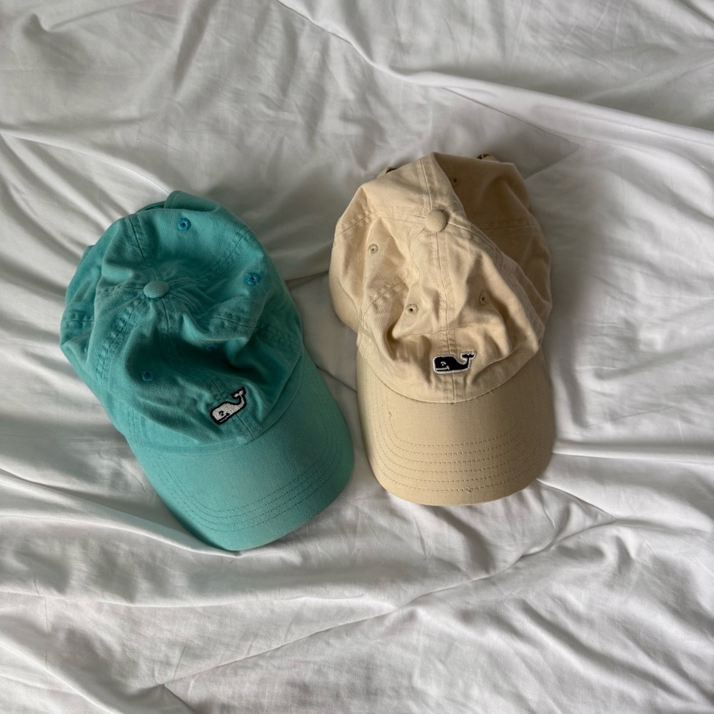 vineyard vines baseball cap hats bundle blue and cream